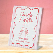 Signe De Table Cards & Gifts Soda Bottle Pink & Red Baby Shower