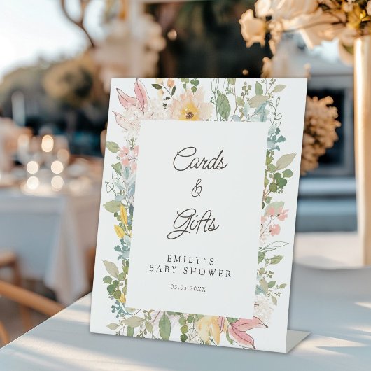 Signe De Table Cards &Gifts! Wildflower Garden Charm Baby Shower
