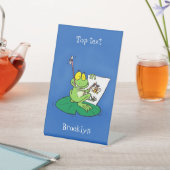 Signe De Table Caricature amusante de grenouille verte (In SItu)