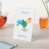 Signe De Table Caricature amusante du coq à rames (In SItu)