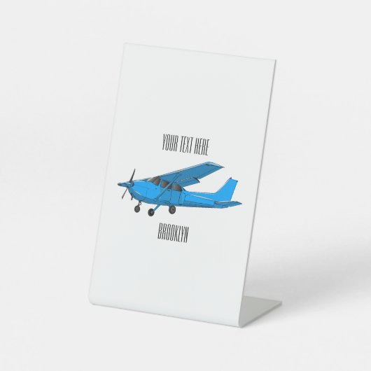 Signe De Table Caricature d'avion à voilure fixe (Recto)