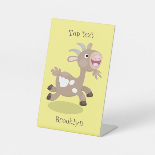 Signe De Table Caricature de chèvre billy joyeux (Recto)