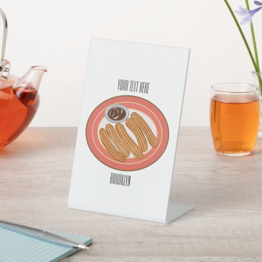 Signe De Table Caricature de Churro (In SItu)