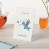 Signe De Table Caricature de colibri d'abeille mignonne (In SItu)