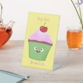 Signe De Table Caricature de cupcake joyeux (In SItu)