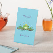 Signe De Table Caricature de grenouille vert mignon (In SItu)