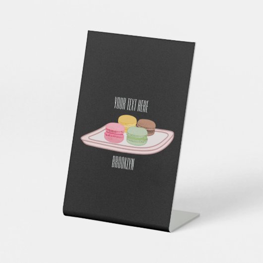 Signe De Table Caricature de Macaron (Recto)