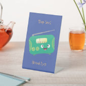 Signe De Table Caricature de radio rétro amusante (In SItu)