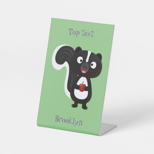 Signe De Table Caricature de skunk jote happy (Recto)