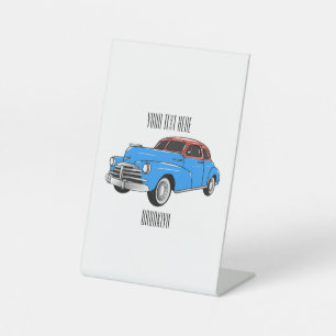 Signe De Table Caricature de voiture classique 1948
