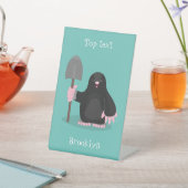 Signe De Table Caricature mole joyeux (In SItu)