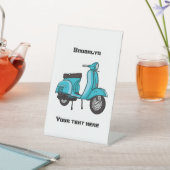 Signe De Table Caricature moto mopée mûre illustration (In SItu)