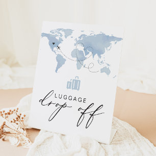 Signe De Table CARMEN Blue Travel Bagages à thème Déposer