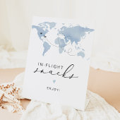 Signe De Table CARMEN Blue Travel Thème Dans Les Snacks De Vol