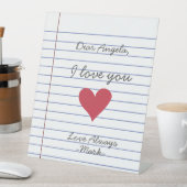 Signe De Table Carnet manuscrit lettre d'amour ou message personn (In SItu)