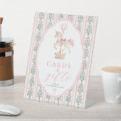 Signe De Table Carousel Pink Cards and Gifts Sign (In SItu)