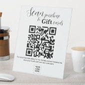 Signe De Table Carte cadeau Acheter Code QR (In SItu)