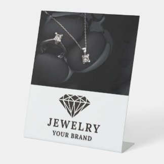 Signe De Table Carte d'affichage élégante pour bijoux