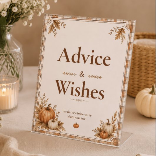 Signe De Table Carte de conseils de mariage éditable pour une bab