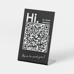 Signe De Table Carte de contact Scan & Connect pour un client