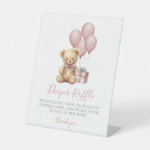 Signe De Table Carte de fermeture à rabat à Baby shower à oreille (Recto)