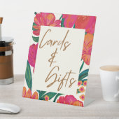 Signe De Table Carte de Fête des mariées fleurie et cadeau de mar (In SItu)