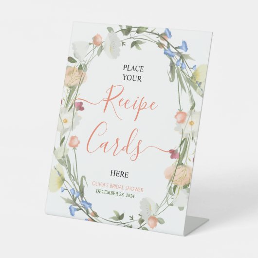 Signe De Table Carte de Fleur sauvage de fleurs de l'amour Connex (Recto)