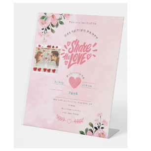 Signe De Table carte de jour de saint-valentin