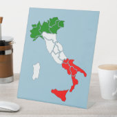 Signe De Table Carte de l'Italie. Statuette (In SItu)