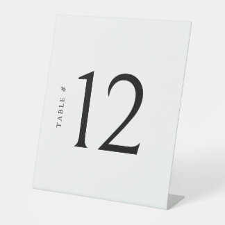 Signe De Table Carte de Mariage de la carte minimaliste du numéro