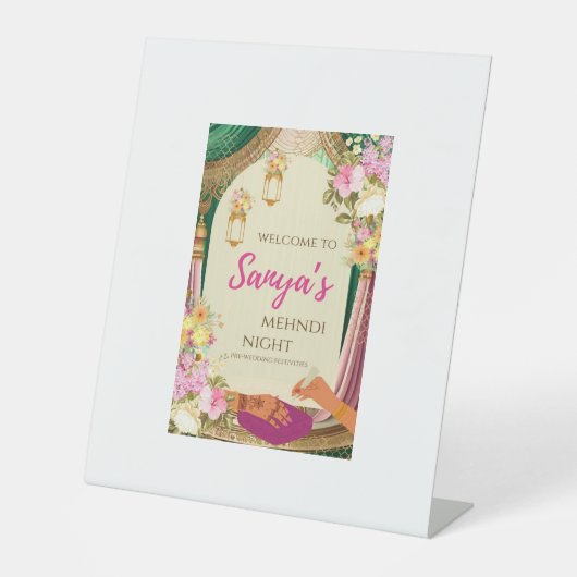 Signe De Table carte de mehndi (Recto)