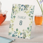 Signe De Table Carte de numéro de table blanche Calla Lily Eucaly (In SItu)