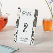 Signe De Table Carte de numéro de table de mariage florale (In SItu)