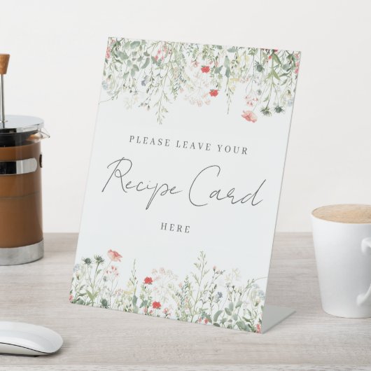 Signe De Table Carte de recette du pré-pré fleur sauvage (In SItu)