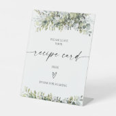 Signe De Table Carte de recettes de plantes vertes (Recto)