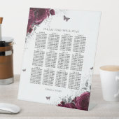 Signe De Table Carte de sièges Rose magique en Bourgogne (In SItu)