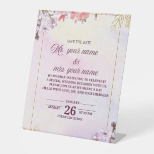 Signe De Table carte d'invitation de mariage