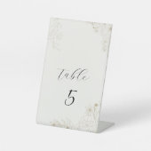 Signe De Table Carte élégante de numéro de table de mariage botan (Recto)
