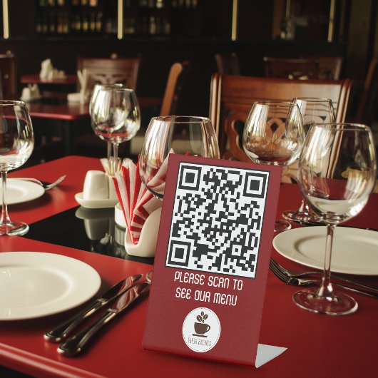 Signe De Table Carte QR Code Menu Piédestal Signal pour les resta