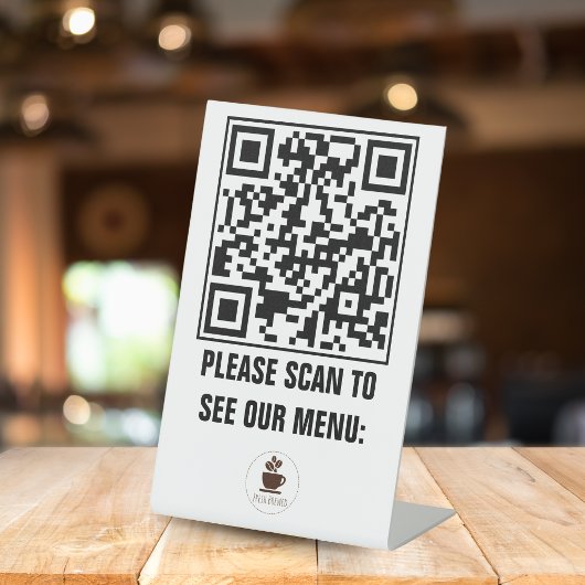 Signe De Table Carte QR Code Menu Piédestal Signal pour les resta