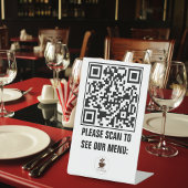 Signe De Table Carte QR Code Menu Piédestal Signal pour les resta