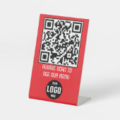 Signe De Table Carte QR Code Menu Piédestal Signal pour les resta (Recto)