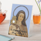 Signe De Table Carte Saint Clare Assisi (In SItu)