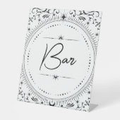 Signe De Table Carte Tarot | Mariage nuptial | Barre B+W (Recto)