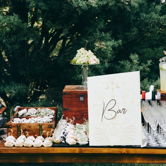 Signe De Table Carte Tarot | Mariage nuptial | Barre neutre