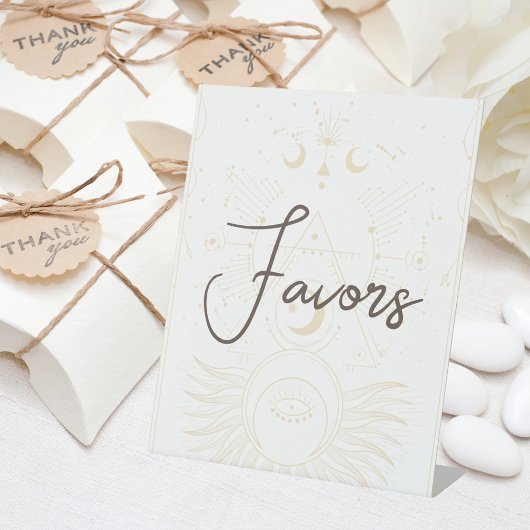 Signe De Table Carte Tarot | Mariage nuptial | Faveurs neutres