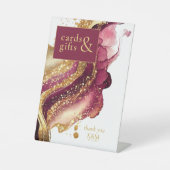 Signe De Table Cartes Abstraites et cadeaux Vin Rouge ID1018 (Recto)