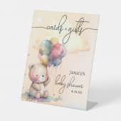 Signe De Table Cartes Baby showers d'ours + Cadeaux (Recto)