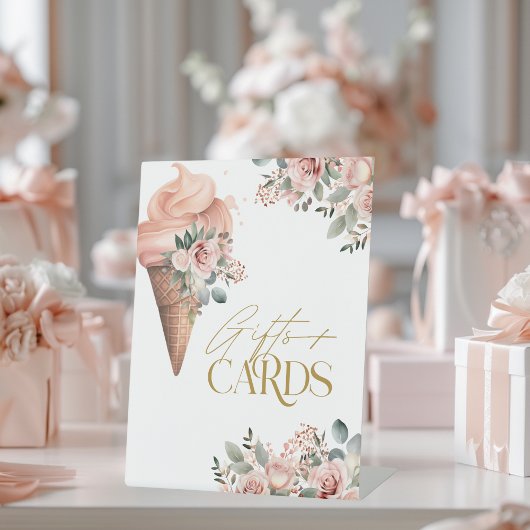 Signe De Table Cartes Cadeaux de Crème Glacée pour Enterrement de