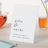 Signe De Table Cartes cadeaux de typographie simple Mariage noir (In SItu)